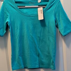 Chico's Turquoise Short Sleeve Top